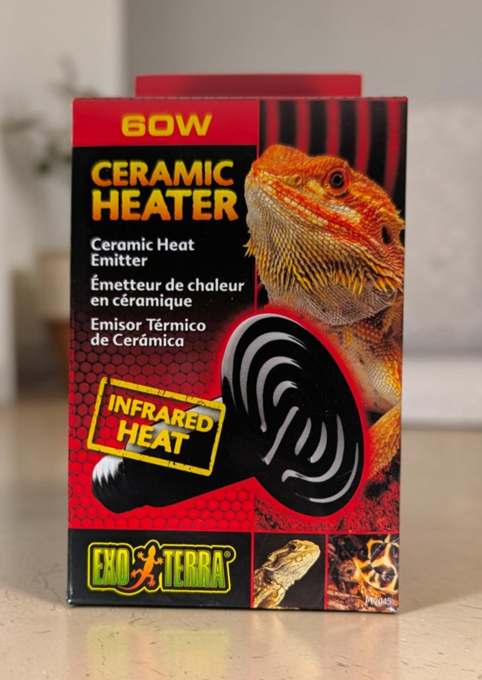 Exo Terra 60W Ceramic Heat Emitter PT2045 Infrared Reptile Terrarium Heater